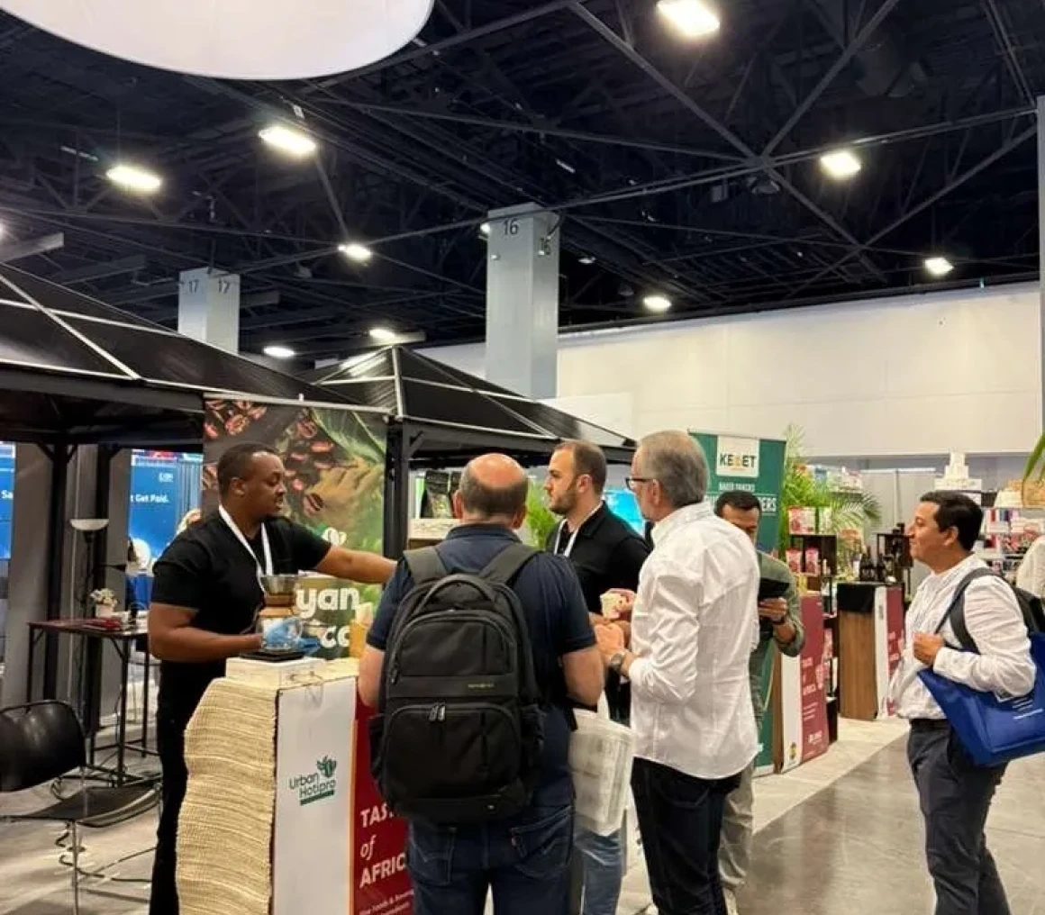 Business professionals engaging at conference event